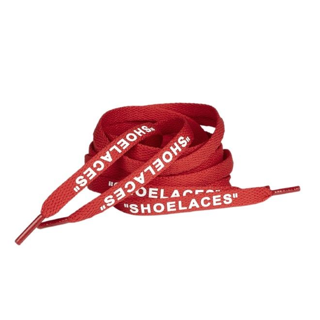 1 Paar flache Schnürsenkel (100 cm lang, 8 mm breit) - Streetwear Style Collection - rot - Schuhbaendel.ch