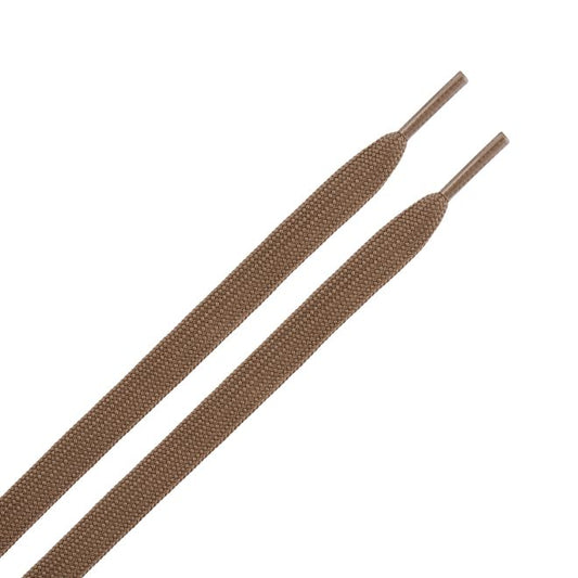 1 Paar flache Schnürsenkel (120 cm lang, 8 mm breit) - ColorStep Series - hellbraun - Schuhbaendel.ch