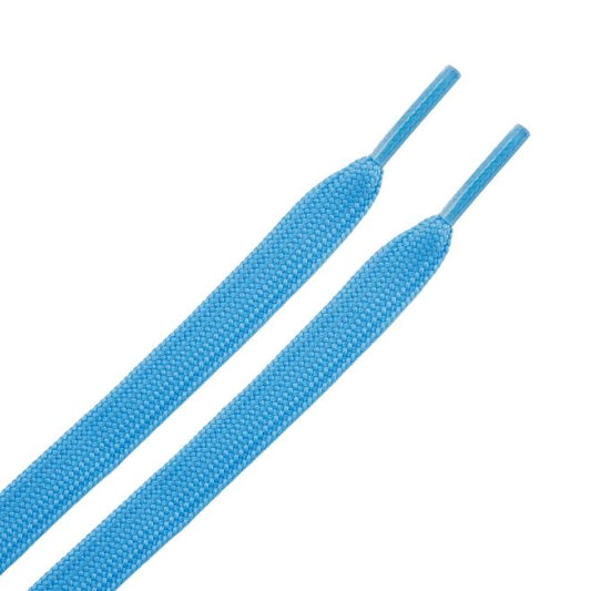 1 Paar flache Schnürsenkel (120 cm lang, 8 mm breit) - ColorStep Series - himmelblau - Schuhbaendel.ch