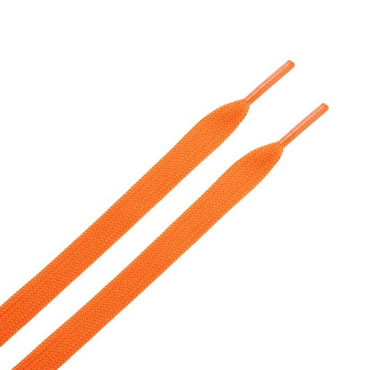 1 Paar flache Schnürsenkel (120 cm lang, 8 mm breit) - ColorStep Series - orange - Schuhbaendel.ch
