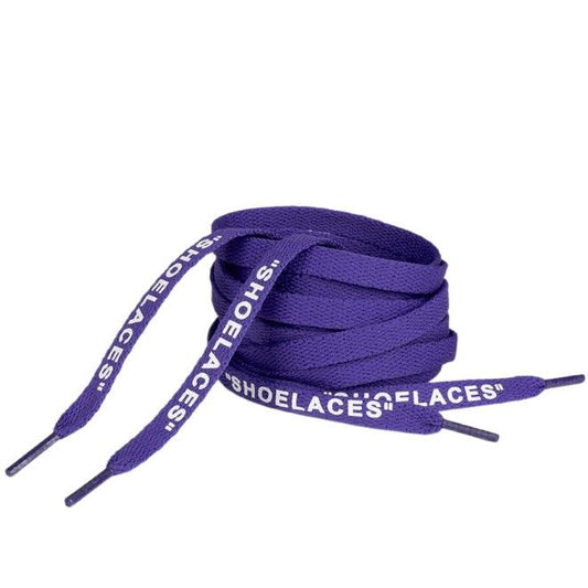 1 Paar flache Schnürsenkel (120 cm lang, 8 mm breit) - Streetwear Style Collection - violett - Schuhbaendel.ch