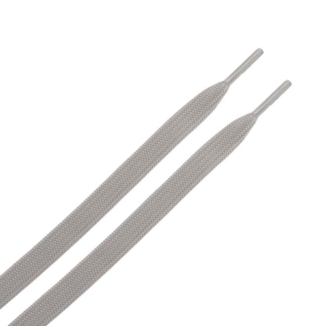 1 Paar flache Schnürsenkel (140 cm lang, 8 mm breit) - ColorStep Series - hellgrau - Schuhbaendel.ch