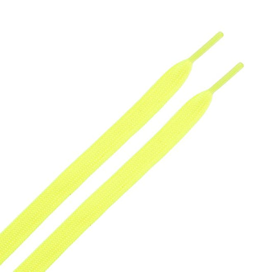 1 Paar flache Schnürsenkel (140 cm lang, 8 mm breit) - ColorStep Series - neongelb - Schuhbaendel.ch