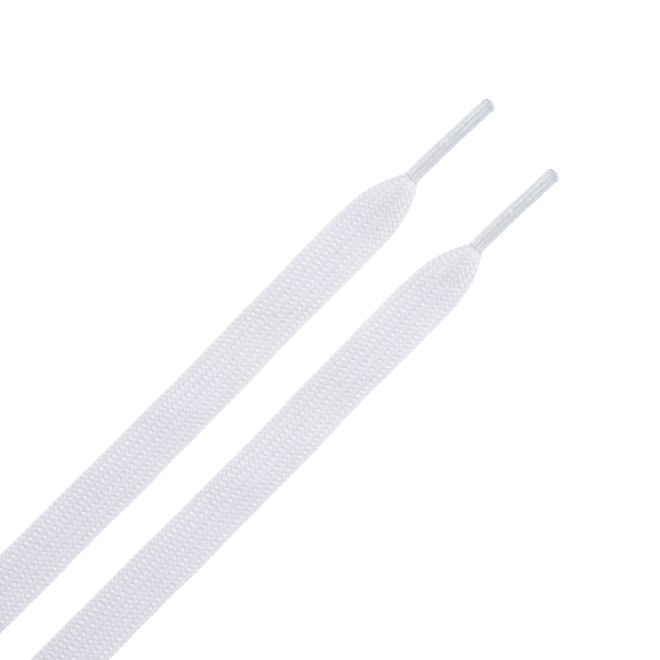 1 Paar flache Schnürsenkel (140 cm lang, 8 mm breit) - ColorStep Series - schneeweiss - Schuhbaendel.ch