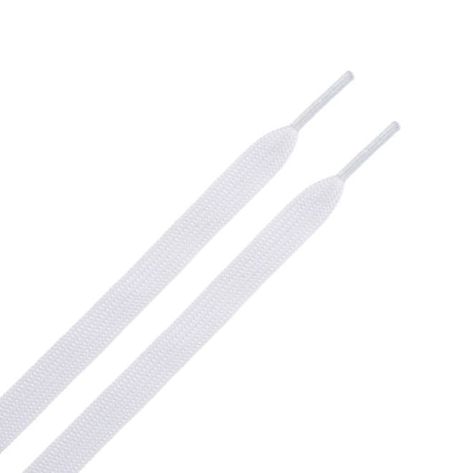 1 Paar flache Schnürsenkel (140 cm lang, 8 mm breit) - ColorStep Series - schneeweiss - Schuhbaendel.ch