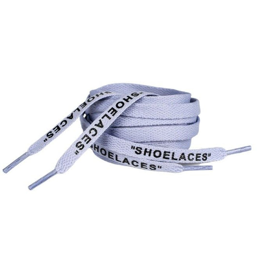 1 Paar flache Schnürsenkel (140 cm lang, 8 mm breit) - Streetwear Style Collection - pastellblau - Schuhbaendel.ch