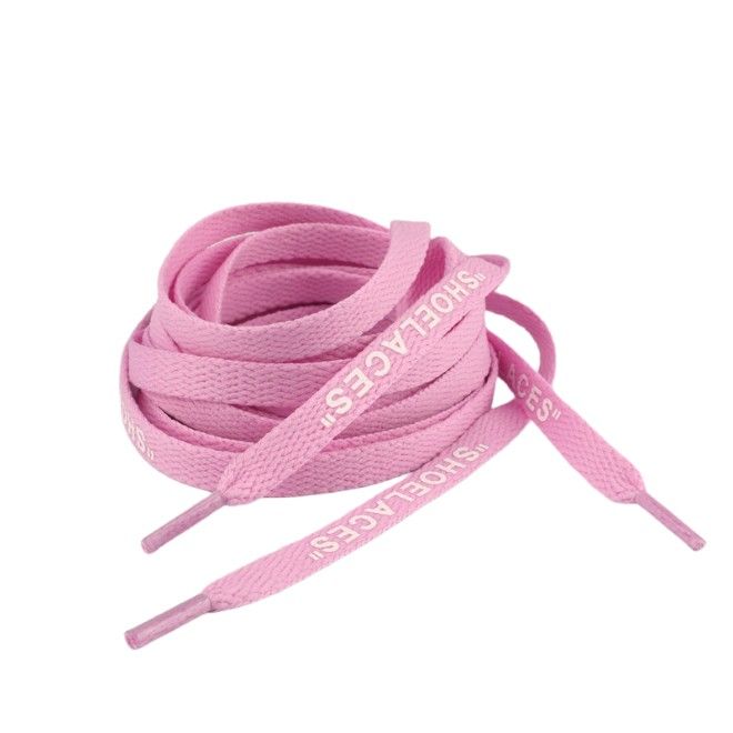1 Paar flache Schnürsenkel (140 cm lang, 8 mm breit) - Streetwear Style Collection - pink - Schuhbaendel.ch