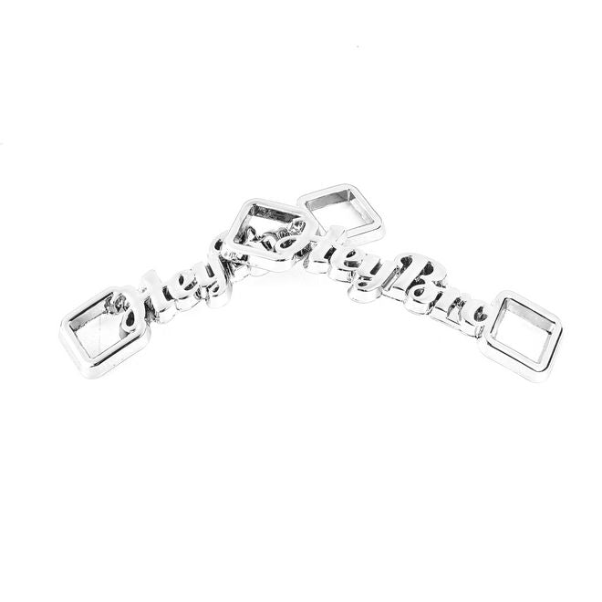 1 paire de clips pour lacets « Hey Bro » - pendentif décoratif en métal pour baskets - argenté