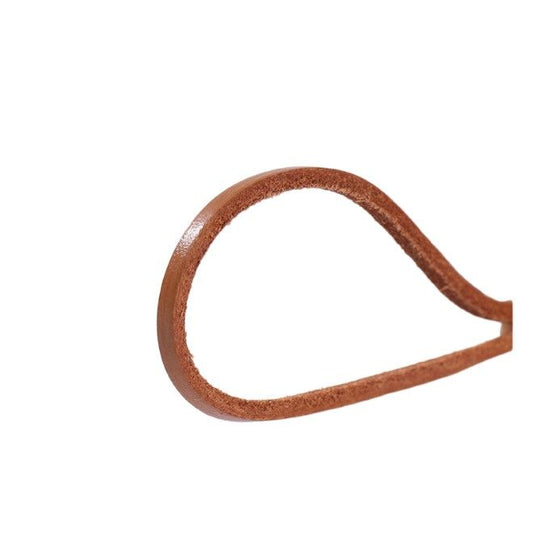 1 Paar Echtleder Schnürsenkel (Ø 3 mm, Länge 120 cm), quadratisch für Lederschuhe mit 6-8 Ösenpaaren - goldbraun - Schuhbaendel.ch