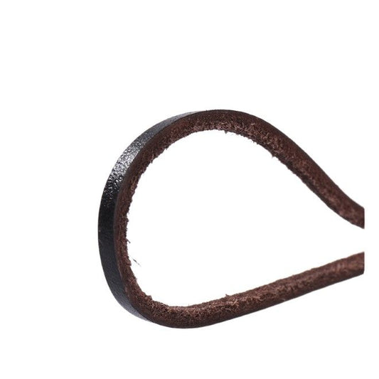 1 Paar Echtleder Schnürsenkel (Ø 3 mm, Länge 140 cm), quadratisch für Lederschuhe mit 8-10 Ösenpaaren - kaffeebraun - Schuhbaendel.ch
