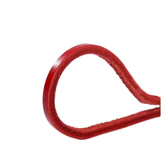 1 Paar Echtleder Schnürsenkel (Ø 3 mm, Länge 80 cm), quadratisch für Lederschuhe mit 3-5 Ösenpaaren - rot - Schuhbaendel.ch