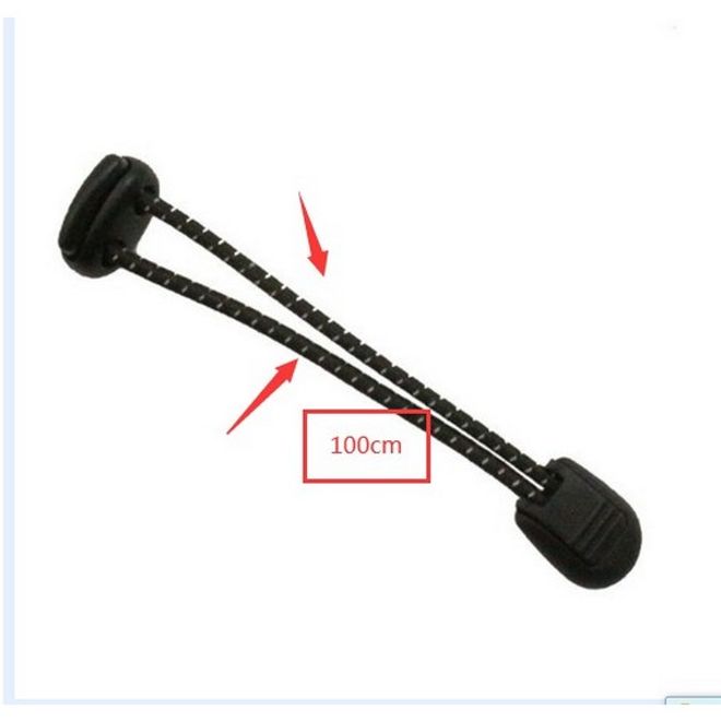 1 Paar Elastische reflektierende Schnürsenkel ohne binden - Knopf-Verschluss - SpeedLace Collection - schwarz - Schuhbaendel.ch
