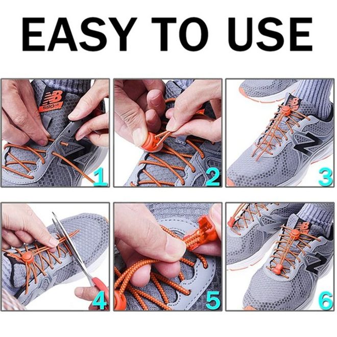 1 Paar Elastische Schnürsenkel ohne binden - Knopf-Verschluss - SpeedLace Collection - schwarz - Schuhbaendel.ch