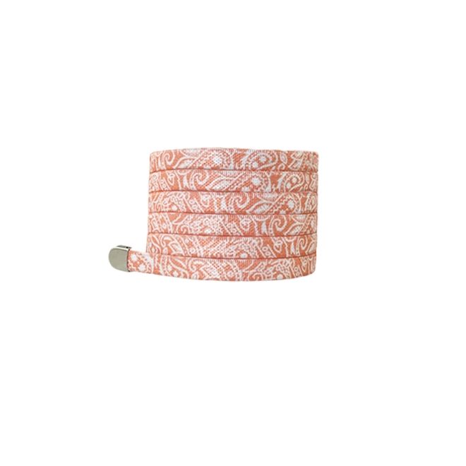 1 Paar flache elastische Schnürsenkel ohne binden (100 cm lang, 8 mm breit) - Bandana Vibes - rosa - Schuhbaendel.ch