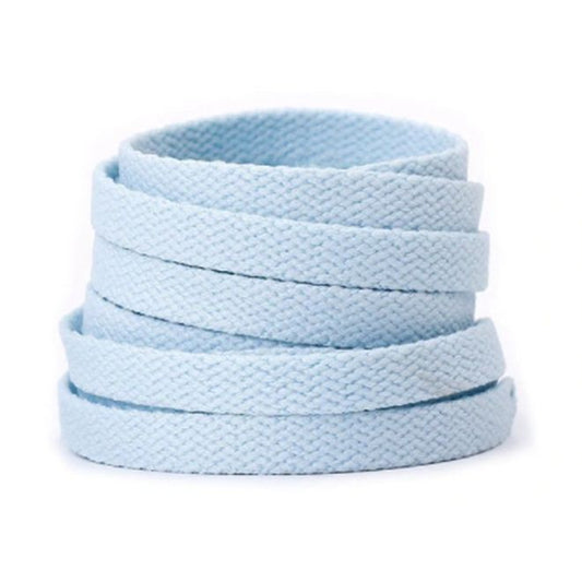 1 Paar Flache Schnürsenkel 120 cm - für festen und sicheren Sitz im Schuh - Pastell Series - hellblau - Schuhbaendel.ch