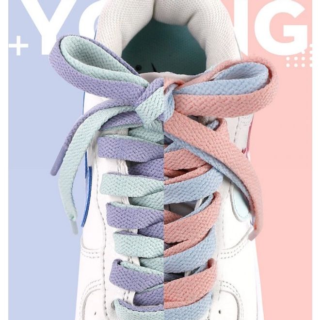 1 Paar Flache Schnürsenkel 120 cm - für festen und sicheren Sitz im Schuh - Pastell Series - hellblau - Schuhbaendel.ch