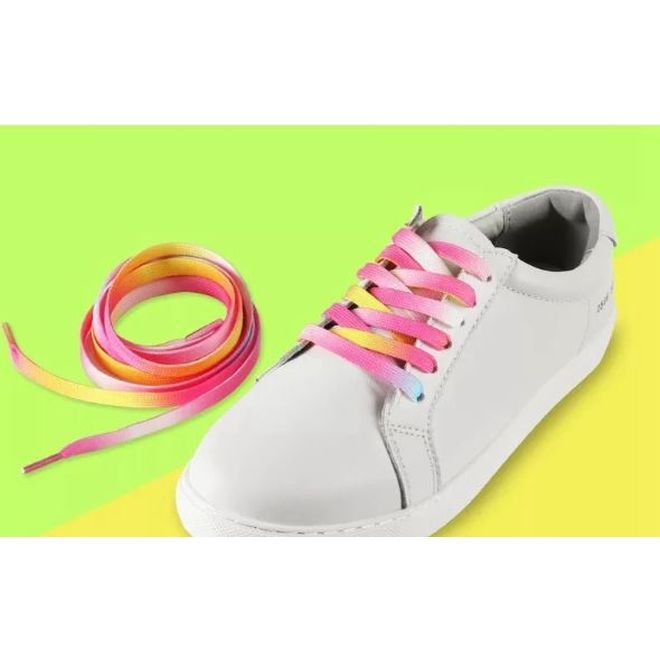 1 Paar Flache Schnürsenkel mt Farbverlauf 120 cm - für festen und sicheren Sitz im Schuh - Casual Shoes Series - farbig - Schuhbaendel.ch