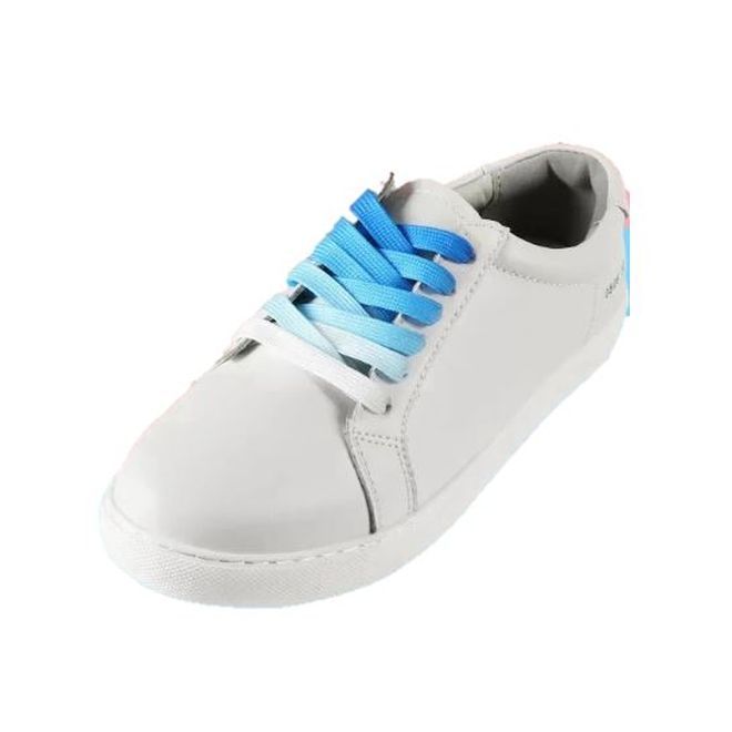 1 Paar Flache Schnürsenkel mt Farbverlauf 120 cm - für festen und sicheren Sitz im Schuh - Casual Shoes Series - hellblau - Schuhbaendel.ch