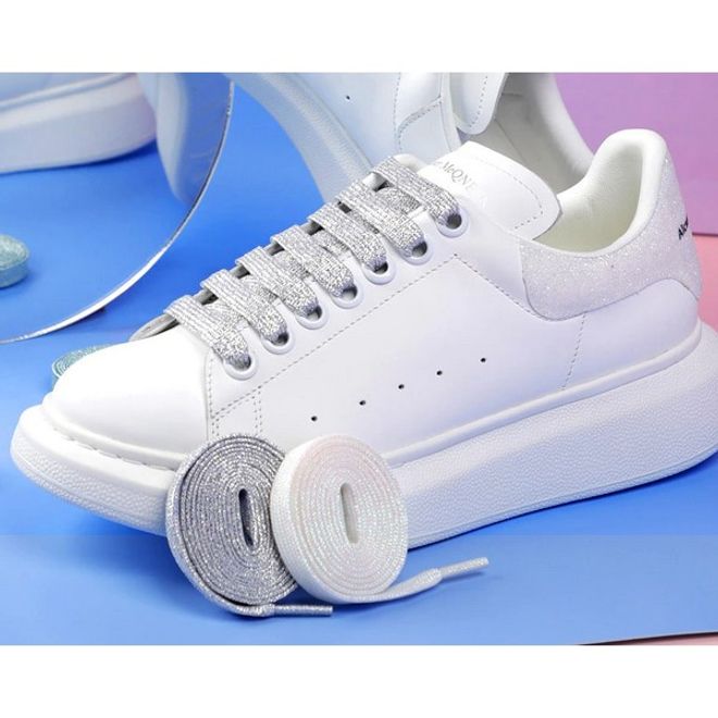 1 Paar Glitzernde Schnürsenkel 120 cm - für festen und sicheren Sitz im Schuh - Glitter Series - silber - Schuhbaendel.ch