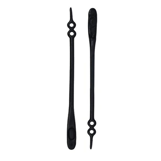 14er Pack Schuhbändel aus Silikon - Flache Schnürsenkel - schwarz - Schuhbaendel.ch