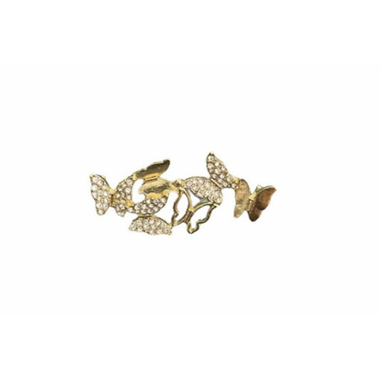 Schnürsenkel Clip - modisches Accessoire für den Schuh - Shine Series - Schmetterlinge - gold - Schuhbaendel.ch